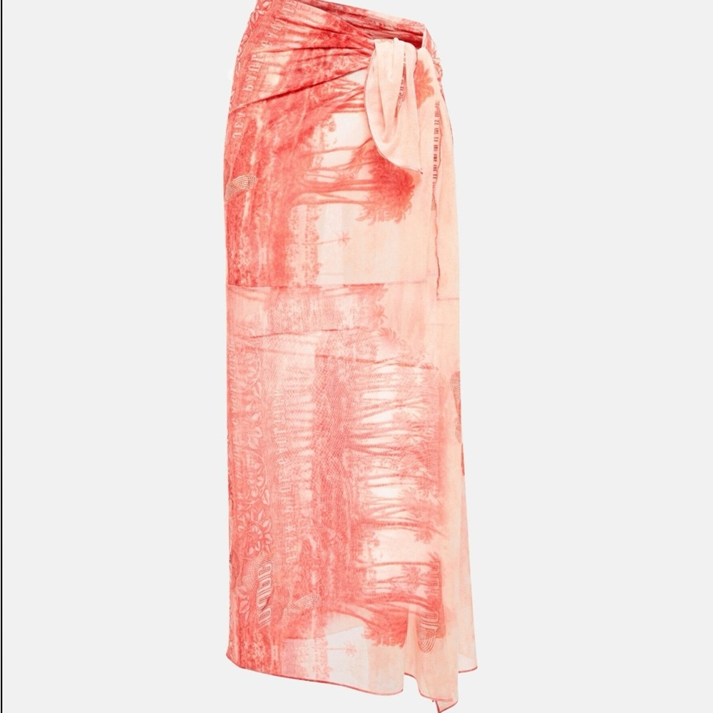 Jean Paul Gaultier Palm Tree Tulle Beach Cover Up